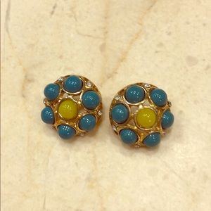 Green/gold earrings - J crew